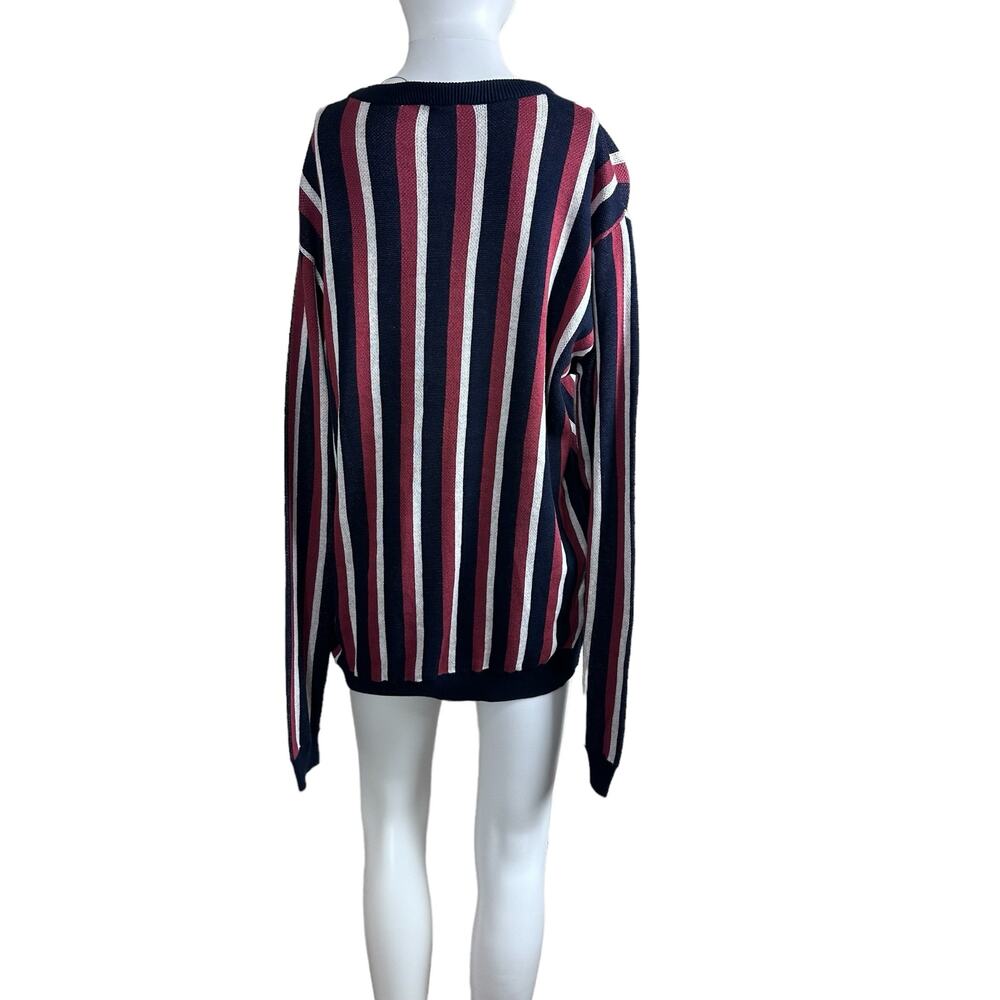 Never Lose Hedge Large 100% Cotton Striped Pullover Sweater - Picture 6 of 8
